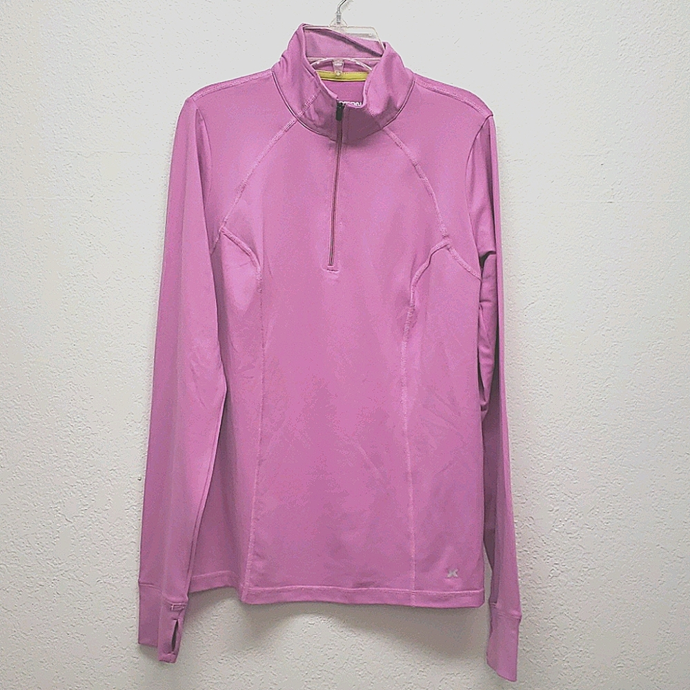 NWOT atletic workout long sleeve 3/4 zip small